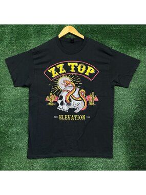 ZZ Top The Elevation Tour Rock Band Tour Dates T-Shirt Size Large